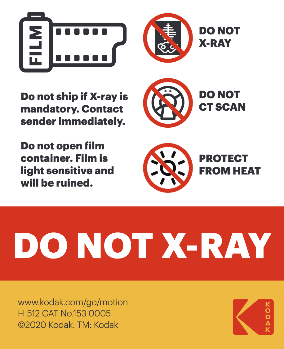 Kodak Do Not X-Ray sticker