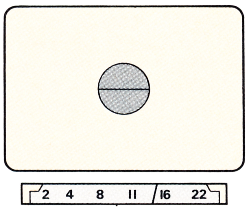 aperture scale below